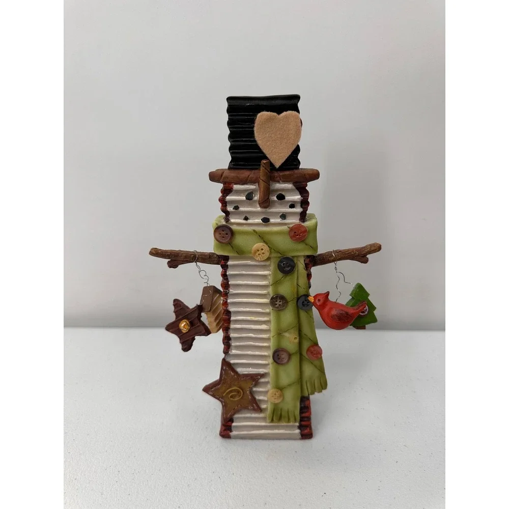 Santas Workbench Snowman Figurine Rustic Primitive Christmas Farmhouse Decor 10